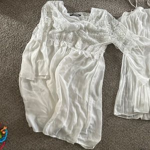 Zanzea collection white XL dress with lace on top. Wedding or baby shower dress!